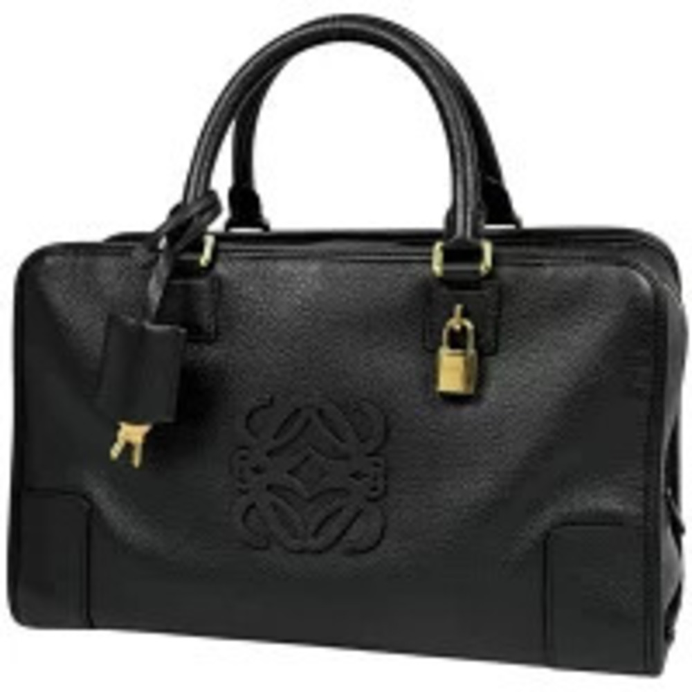 Loewe Amazona Anagram Handbag Leather Black